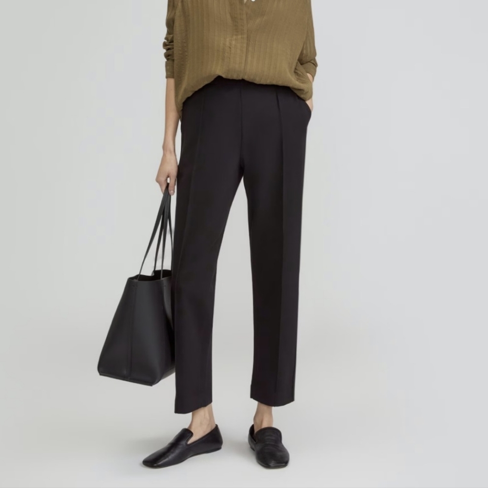 Everlane The Dream Pants in Black, Size Small, NWT, High Rise Pull On